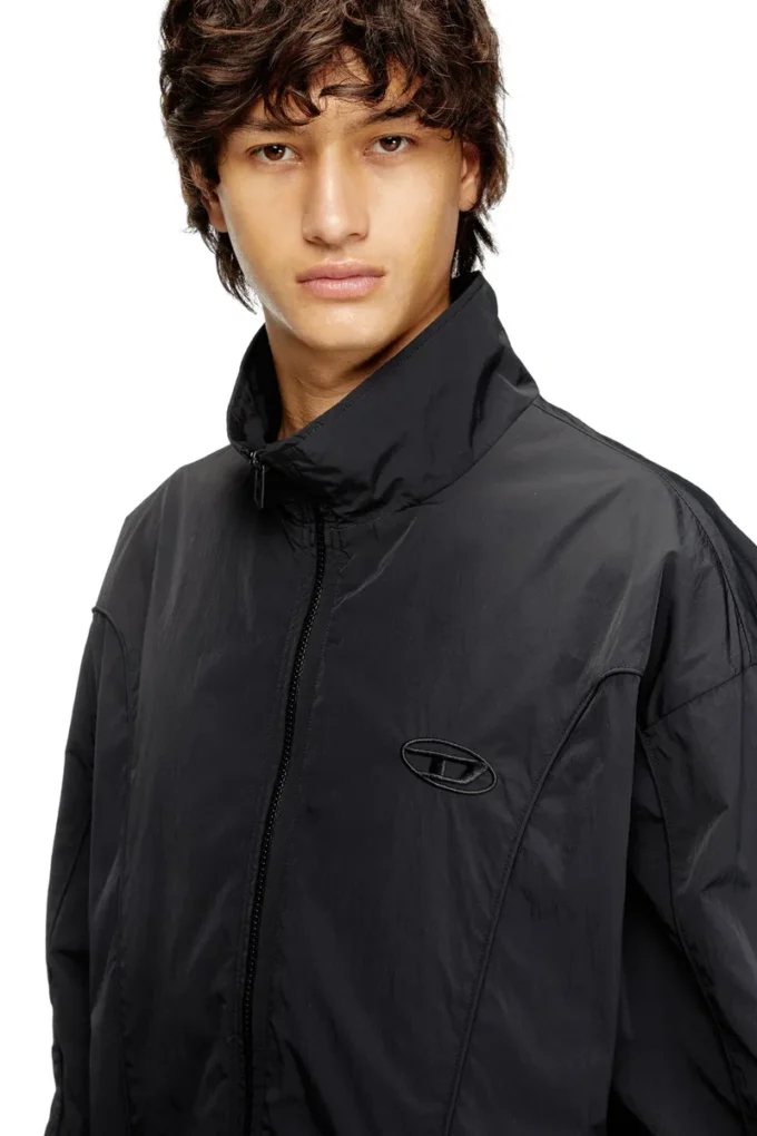 j-five-wrd-akad Crinkled-nylon jacket with piping j-five-wrd-akad Crinkled-nylon jacket with piping