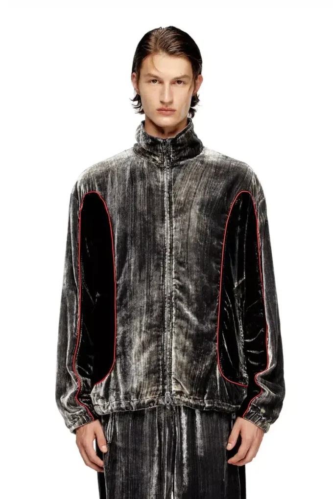 j-hay Track jacket in treated velvet j-hay Track jacket in treated velvet