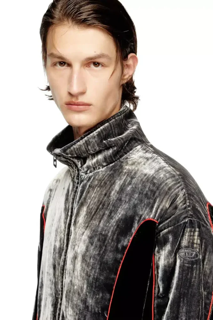j-hay Track jacket in treated velvet j-hay Track jacket in treated velvet
