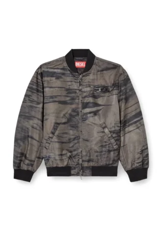 j-kepes-dlbz Padded bomber jacket in printed satin