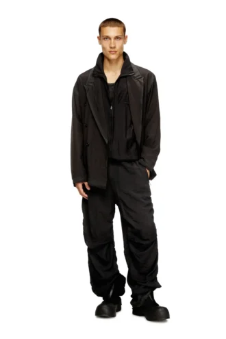 j-keysery Double-breasted blazer in wrinkled shell