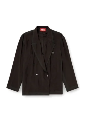 j-keysery Double-breasted blazer in wrinkled shell