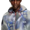 j-mirr Padded windbreaker with graffiti print j-mirr Padded windbreaker with graffiti print