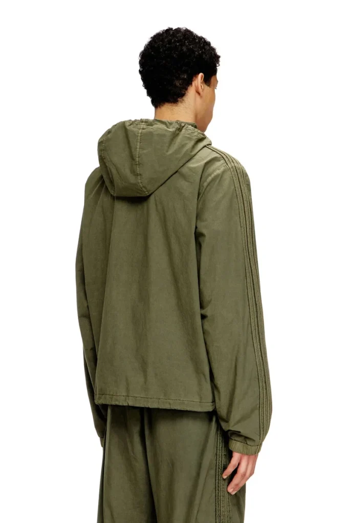 j-stitch Hooded zip-up jacket in cotton poplin j-stitch Hooded zip-up jacket in cotton poplin