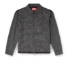 j-ting Coach jacket in Prince of Wales wool blend and satin j-ting Coach jacket in Prince of Wales wool blend and satin