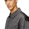 j-ting Coach jacket in Prince of Wales wool blend and satin j-ting Coach jacket in Prince of Wales wool blend and satin