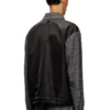 j-ting Coach jacket in Prince of Wales wool blend and satin j-ting Coach jacket in Prince of Wales wool blend and satin