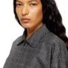j-ting-fem Cropped Prince of Wales wool-blend coach jacket j-ting-fem Cropped Prince of Wales wool-blend coach jacket