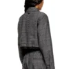 j-ting-fem Cropped Prince of Wales wool-blend coach jacket j-ting-fem Cropped Prince of Wales wool-blend coach jacket