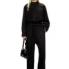 j-ting-fem-r2 Cropped jacket in tailoring fabric and nylon j-ting-fem-r2 Cropped jacket in tailoring fabric and nylon