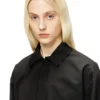 j-ting-fem-r2 Cropped jacket in tailoring fabric and nylon j-ting-fem-r2 Cropped jacket in tailoring fabric and nylon