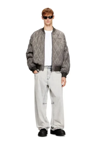 j-type-treat Padded argyle-quilted bomber jacket