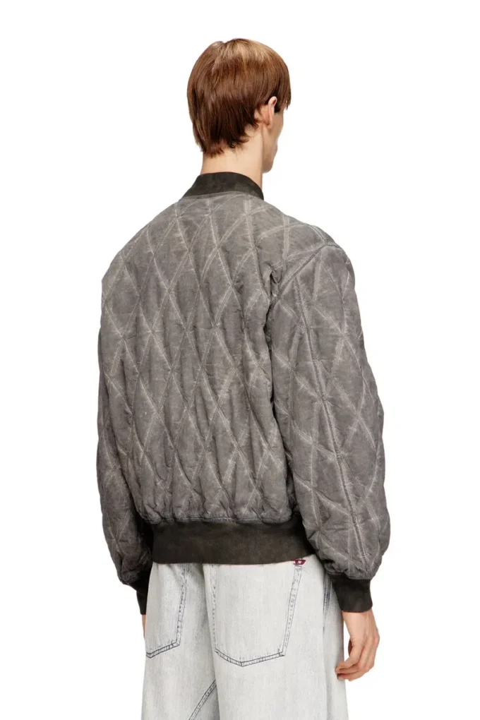 j-type-treat Padded argyle-quilted bomber jacket j-type-treat Padded argyle-quilted bomber jacket