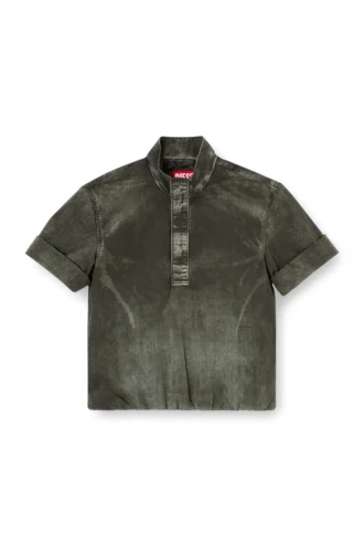 j-valois Short-sleeve jacket in denim-effect nylon