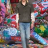 j-valois Short-sleeve jacket in denim-effect nylon