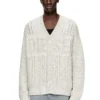 k-antoine Cable-knit cardigan with Diesel logo k-antoine Cable-knit cardigan with Diesel logo