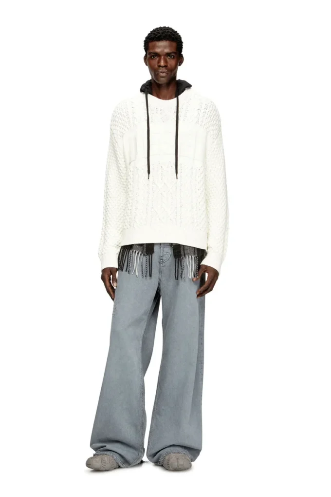 k-aubin Cable-knit jumper with Diesel logo k-aubin Cable-knit jumper with Diesel logo