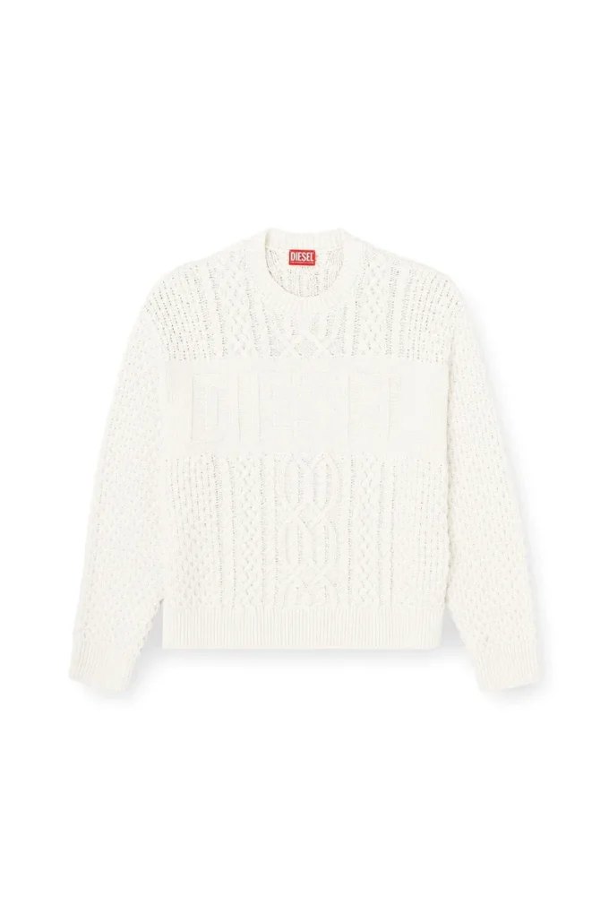 k-aubin Cable-knit jumper with Diesel logo k-aubin Cable-knit jumper with Diesel logo