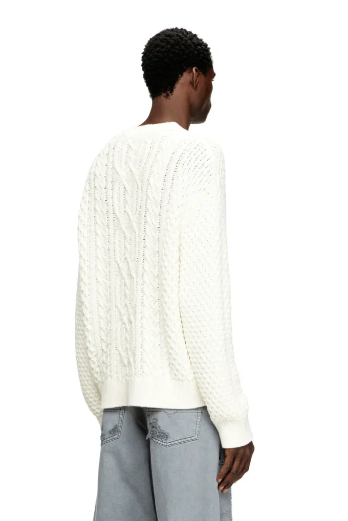 k-aubin Cable-knit jumper with Diesel logo k-aubin Cable-knit jumper with Diesel logo
