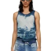 k-bossino Tank top in devoré metallic knit