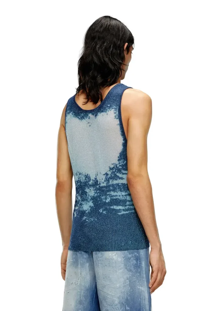 k-bossino Tank top in devoré metallic knit