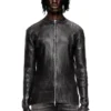 k-dargy-d Denim-yarn zip cardigan with shiny effect k-dargy-d Denim-yarn zip cardigan with shiny effect