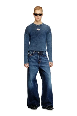 k-darren-d Cut-out ribbed jumper with Oval D plaque