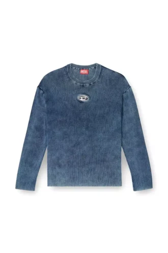k-darren-d Cut-out ribbed jumper with Oval D plaque