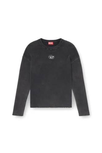 k-darren-d Cut-out ribbed jumper with Oval D plaque
