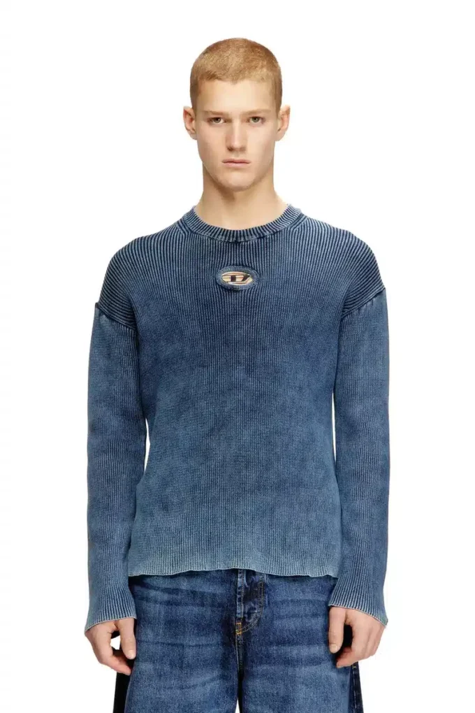 k-darren-d Cut-out ribbed jumper with Oval D plaque k-darren-d Cut-out ribbed jumper with Oval D plaque