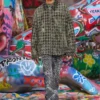 d-elmo-fsh Jacket in houndstooth-weave denim d-elmo-fsh Jacket in houndstooth-weave denim