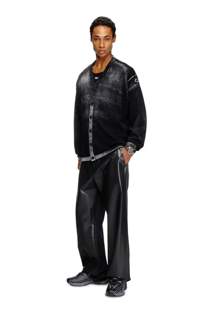 k-larence-cardigan-b Reverse-print cotton cardigan k-larence-cardigan-b Reverse-print cotton cardigan