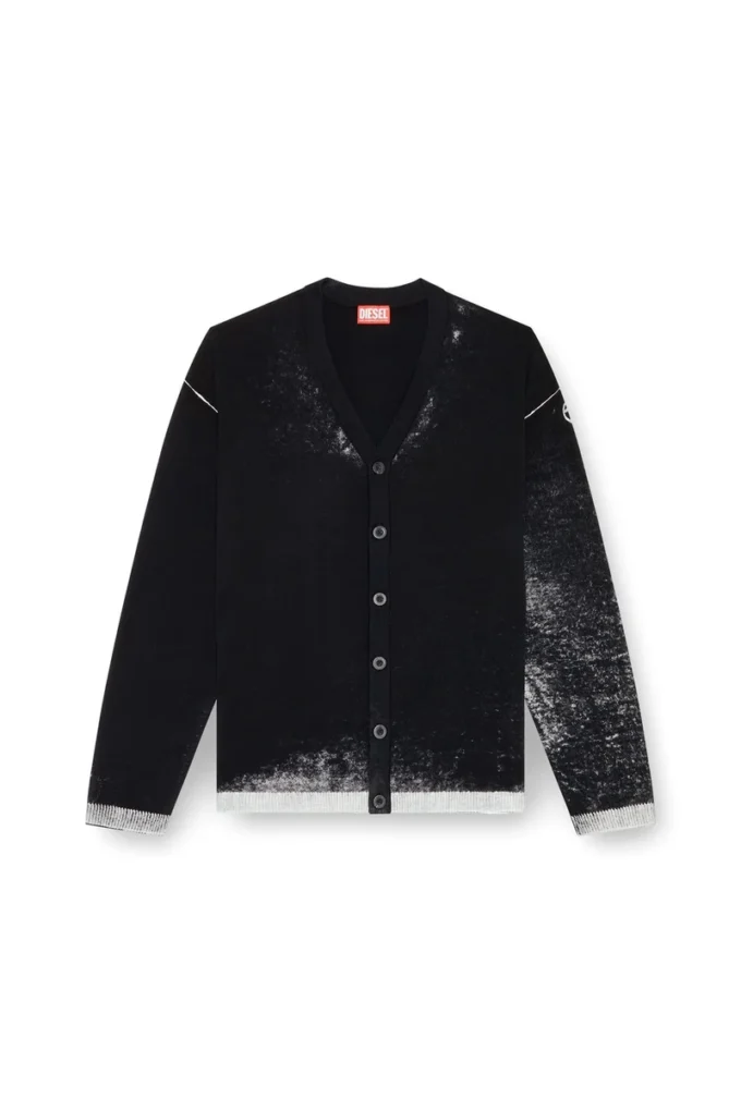 k-larence-cardigan-b Reverse-print cotton cardigan k-larence-cardigan-b Reverse-print cotton cardigan