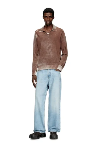 k-lawrence Polo jumper with faded reverse print
