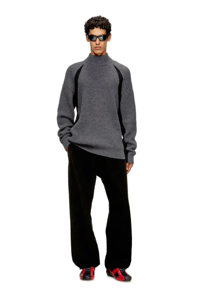 k-lollo-tn Alpaca-blend jumper with contrast inserts k-lollo-tn Alpaca-blend jumper with contrast inserts