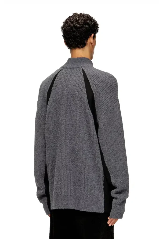 k-lollo-tn Alpaca-blend jumper with contrast inserts k-lollo-tn Alpaca-blend jumper with contrast inserts