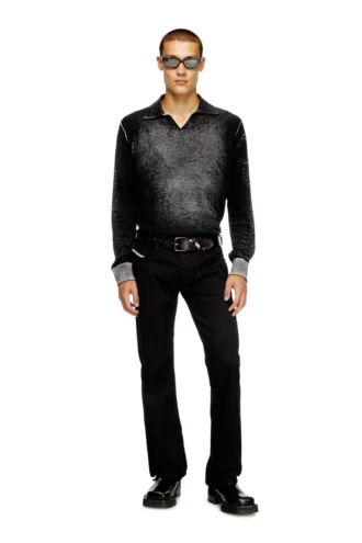 k-lorenzo Reverse-print polo jumper