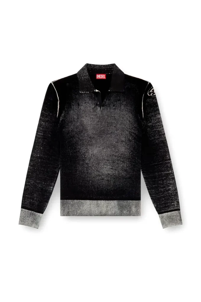 k-lorenzo Reverse-print polo jumper k-lorenzo Reverse-print polo jumper