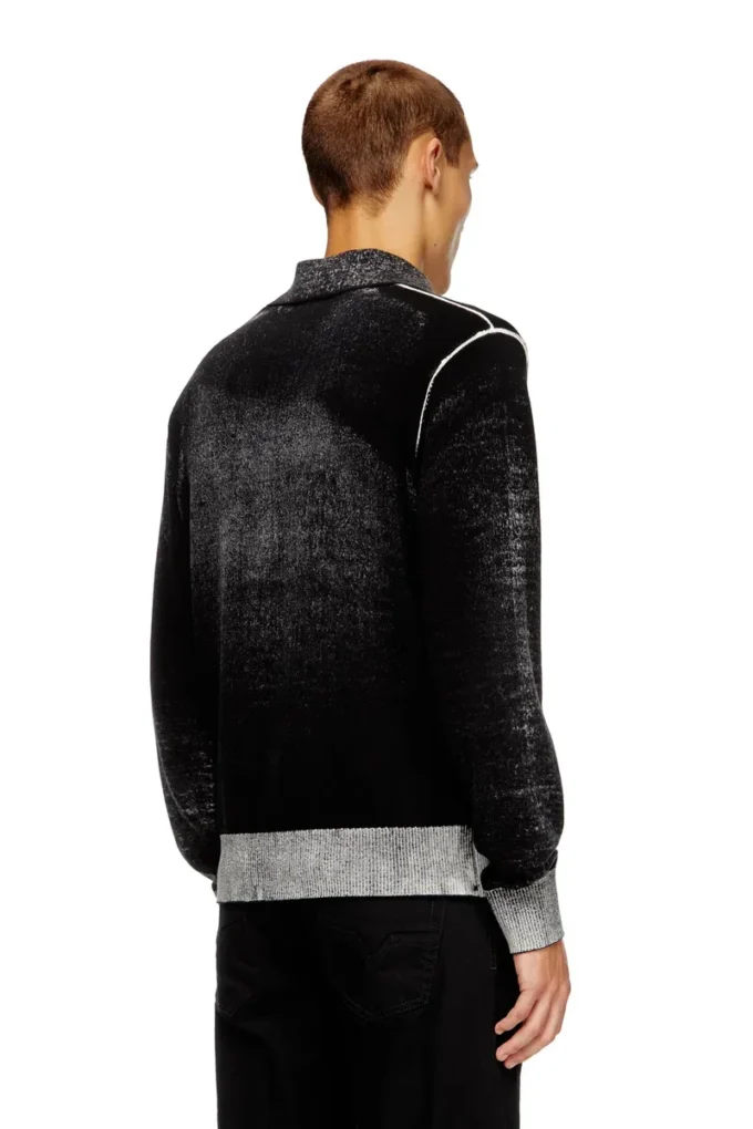 k-lorenzo Reverse-print polo jumper k-lorenzo Reverse-print polo jumper