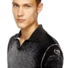 k-lorenzo Reverse-print polo jumper k-lorenzo Reverse-print polo jumper