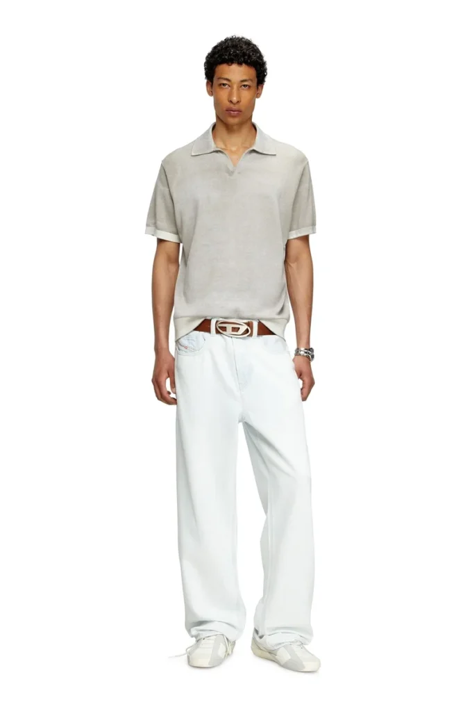 k-lorenzo-ss Reverse-print short-sleeve polo jumper k-lorenzo-ss Reverse-print short-sleeve polo jumper