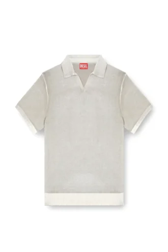 k-lorenzo-ss Reverse-print short-sleeve polo jumper