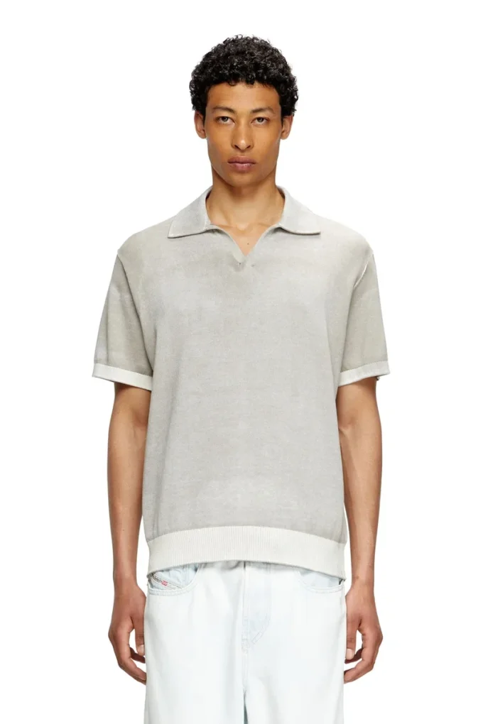 k-lorenzo-ss Reverse-print short-sleeve polo jumper k-lorenzo-ss Reverse-print short-sleeve polo jumper
