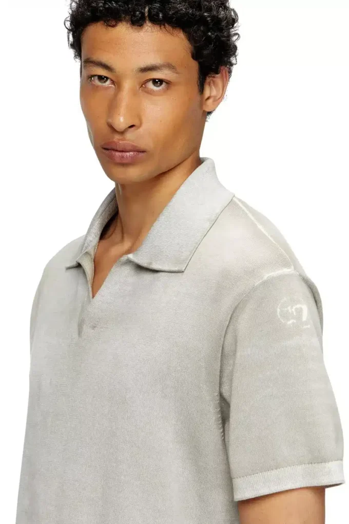 k-lorenzo-ss Reverse-print short-sleeve polo jumper k-lorenzo-ss Reverse-print short-sleeve polo jumper