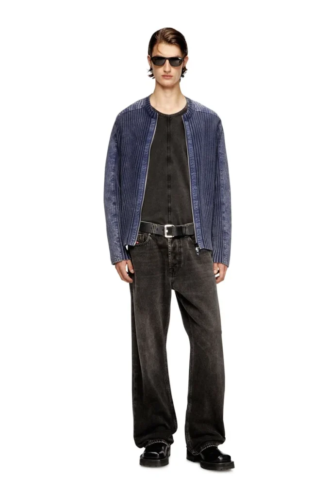 k-matty Zip-up cardigan with contrast panels