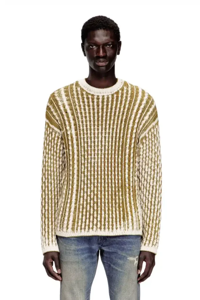 k-moise Reverse-print cable-knit jumper k-moise Reverse-print cable-knit jumper