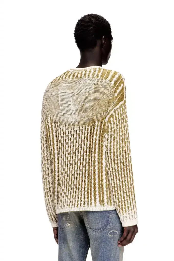 k-moise Reverse-print cable-knit jumper k-moise Reverse-print cable-knit jumper