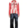 k-oliba-jkt Inside-print striped zipped cardigan k-oliba-jkt Inside-print striped zipped cardigan