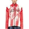 k-oliba-jkt Inside-print striped zipped cardigan k-oliba-jkt Inside-print striped zipped cardigan