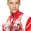 k-oliba-jkt Inside-print striped zipped cardigan k-oliba-jkt Inside-print striped zipped cardigan